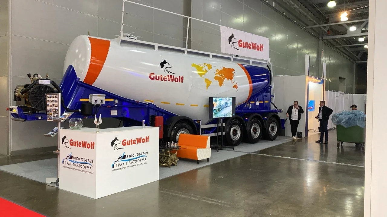 GUTEWOLF на выставке COMTRANS 2022 — цементовоз GuteWolf совместно с Güven Makine — COMTRANS, Крокус Экспо, Москва