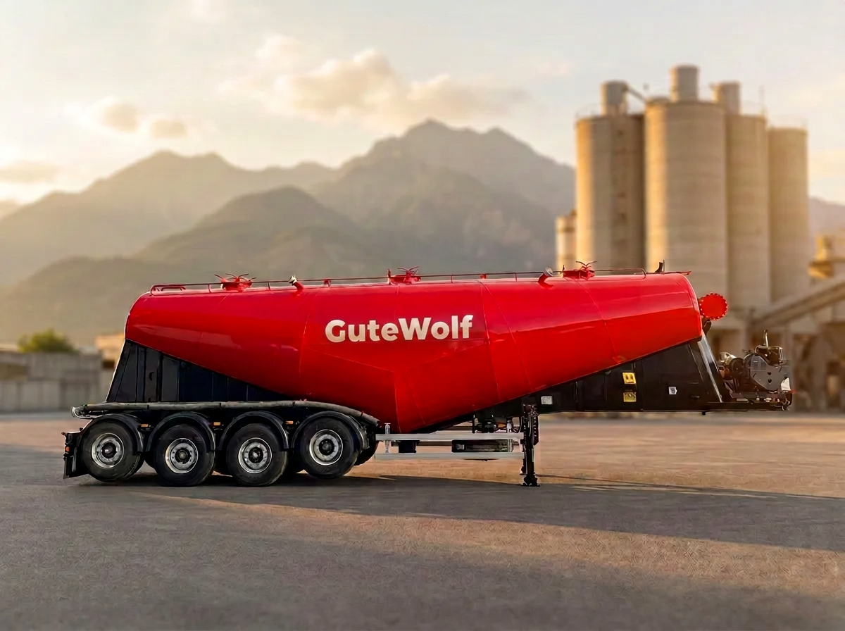 Цементовоз GuteWolf вакуумный с самозагрузкой 35 м³